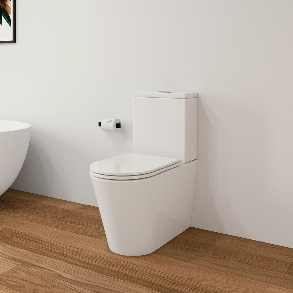 Fienza Isabella Back-to-Wall Toilet Suite, Slim Seat