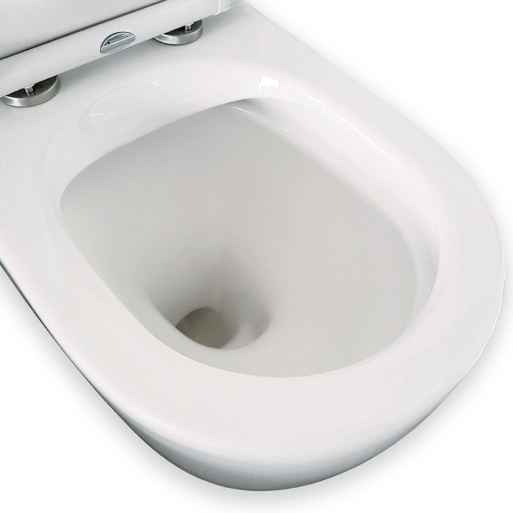Fienza Isabella Back-to-Wall Toilet Suite, Slim Seat