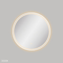 Fienza Reba LED Matte White Framed Mirror, 700mm
