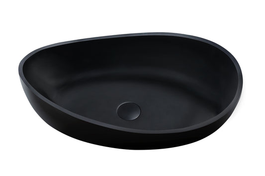 Waverton Solid Surface Stone Above Counter Basin matte black