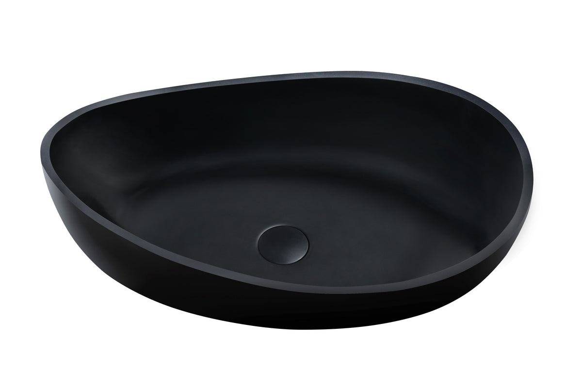 Waverton Solid Surface Stone Above Counter Basin matte black