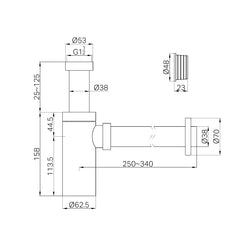 Nero 40mm Round Bottle Trap