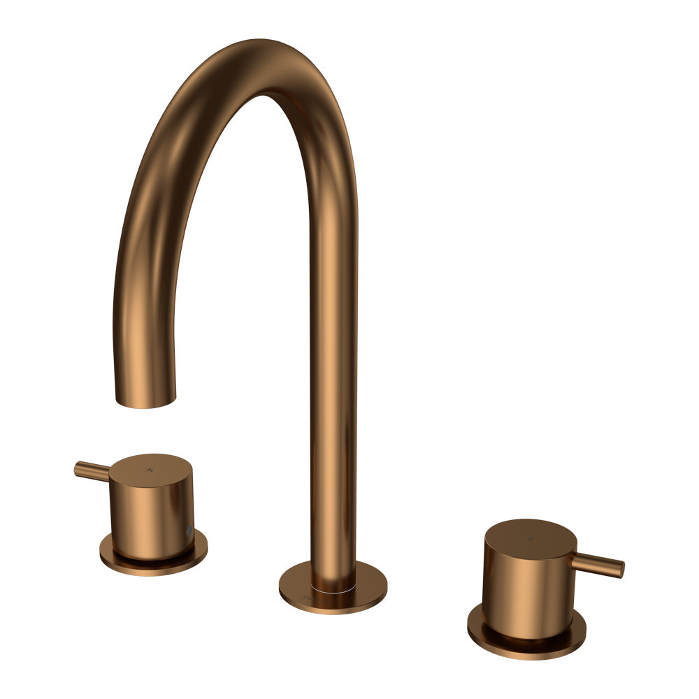 Parisi Envy II Basin Set with Round Swivel Spout | Matt Bronze