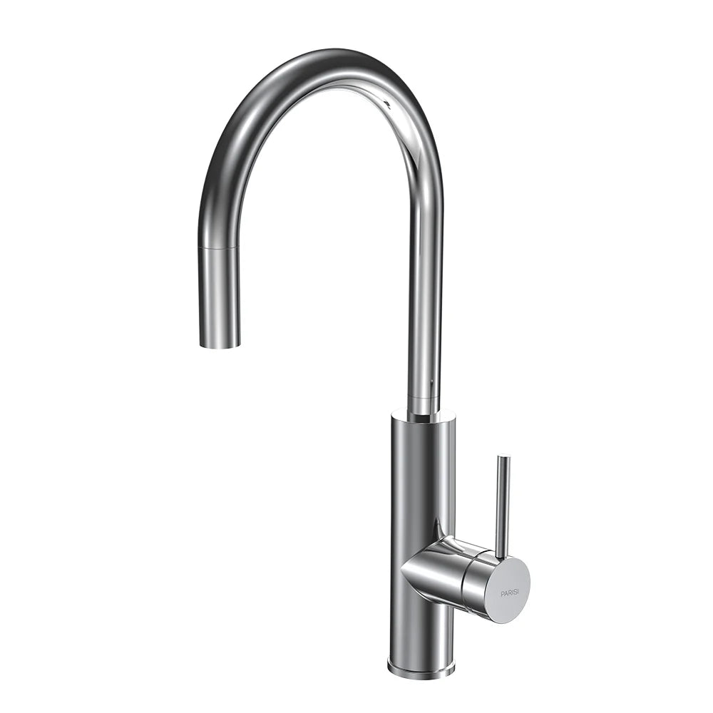 Parisi Envy II Arch Kitchen Mixer with Pull-out Spray - Chrome