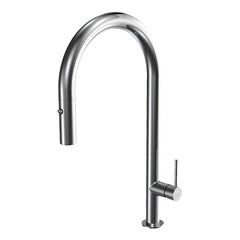 Parisi Envy 30 Kitchen Mixer with Round Spout and Pull Out Spray - Chrome