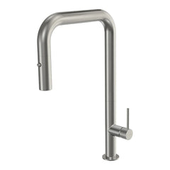 Parisi Envy 30 Kitchen Mixer with Square Spout and Pull-out Spray - Brushed Nickel