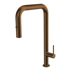 Parisi Envy 30 Kitchen Mixer with Square Spout and Pull-out Spray - Matt Bronze