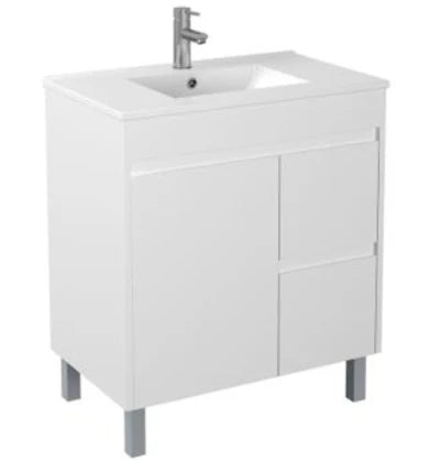 750mm X 365mm PVC Floor Standing Vanity Legs Right Hand Drawers