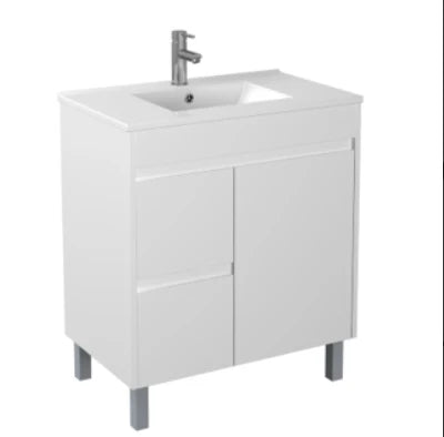 750mm X 460mm PVC Floor Standing Vanity Legs Left Hand Drawers