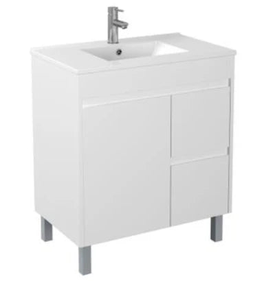 750mm X 460mm PVC Floor Standing Vanity Legs Right Hand Drawers