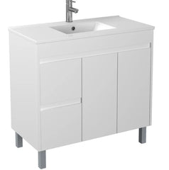 900mm X 460mm PVC Floor Standing Vanity Legs Left Hand Drawers