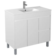 900mm X 460mm PVC Floor Standing Vanity Legs Right Hand Drawers