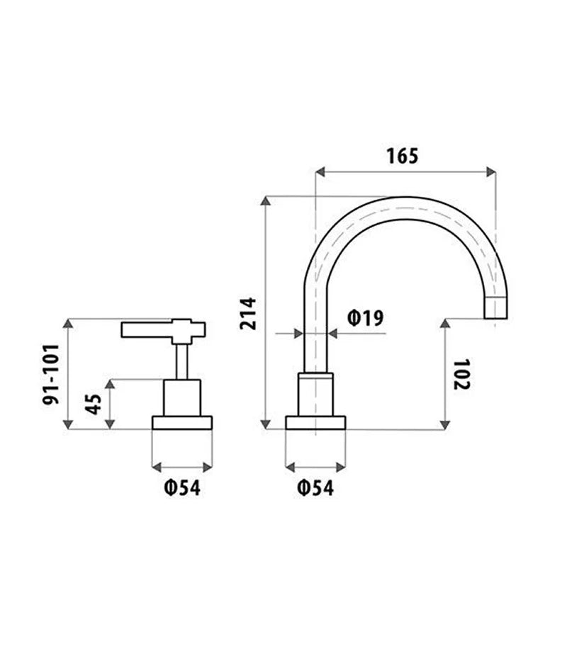 Sabine Lever Hob Sink Tap Set