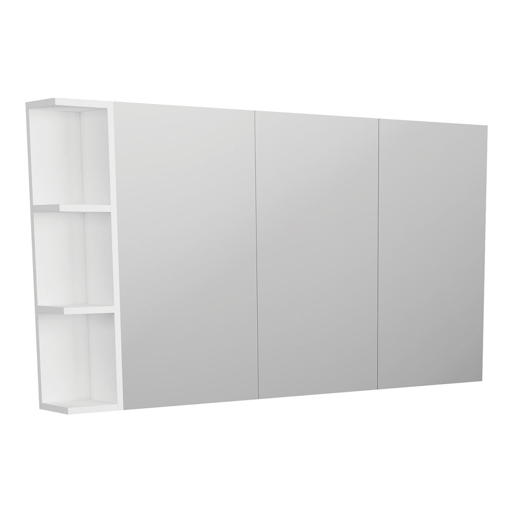 Fienza Pencil Edge 1200 Mirror Cabinet, 1 Side Shelf