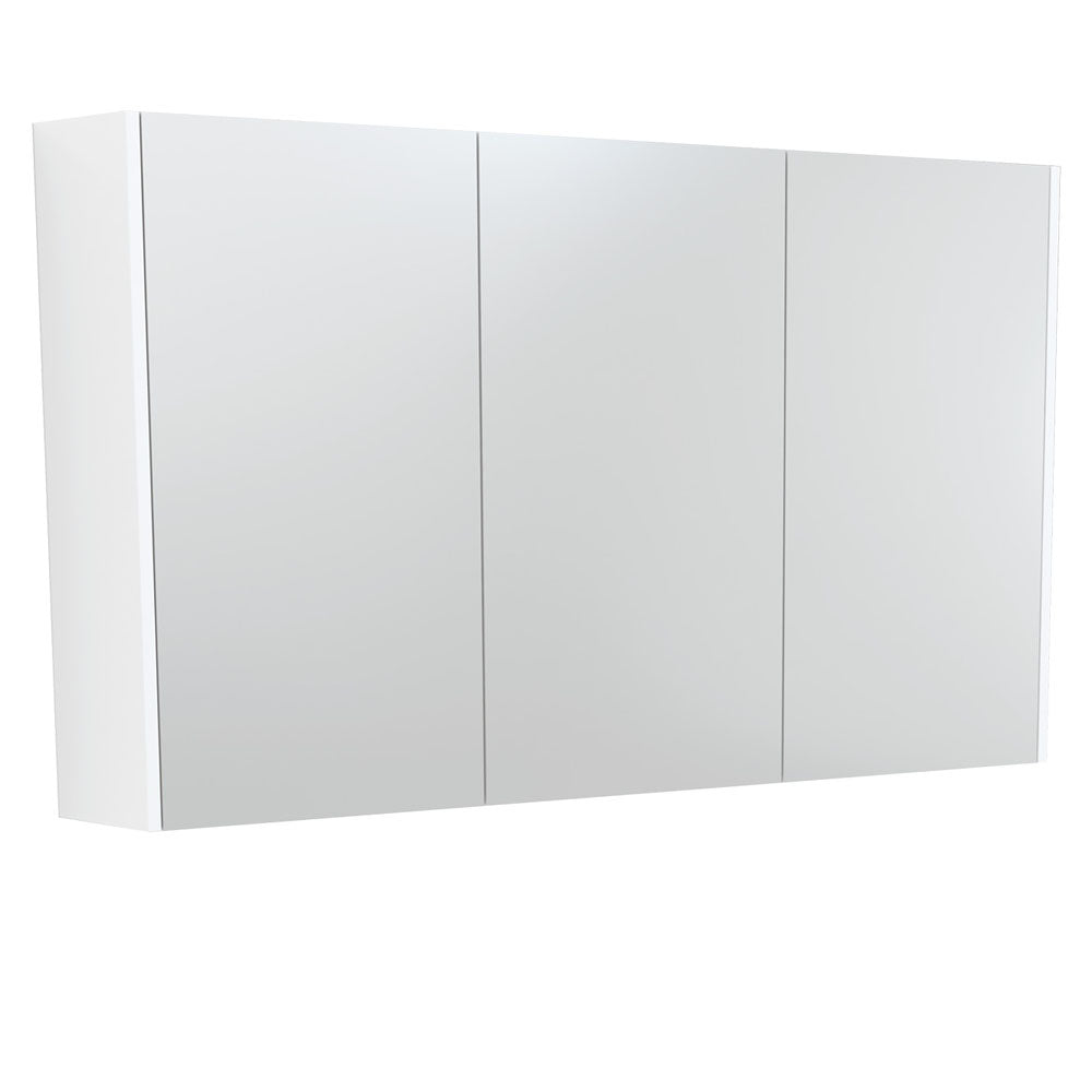 Fienza 1200 Mirror Cabinet with Satin White Side Panels