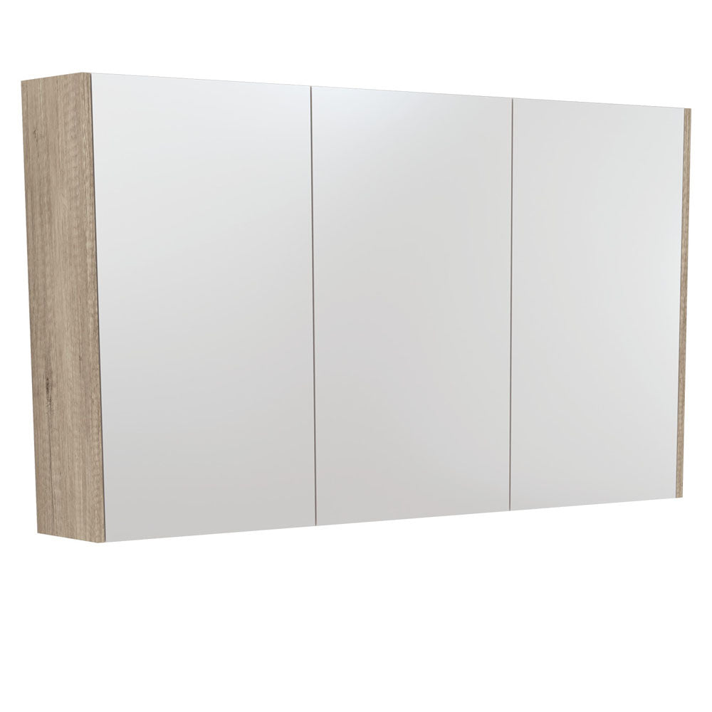 Fienza 1200 Mirror Cabinet with Scandi Oak Side Panels