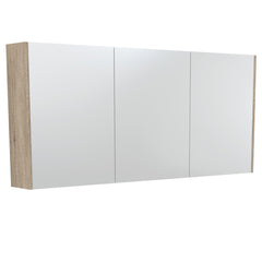 Fienza 1500 Mirror Cabinet with Scandi Oak Side Panels