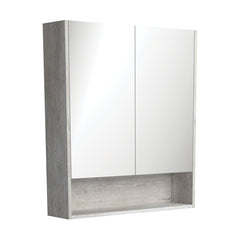 Fienza 750 Mirror Cabinet with Display Shelf, Industrial