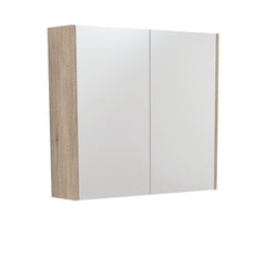 Fienza 750 Mirror Cabinet with Scandi Oak Side Panels