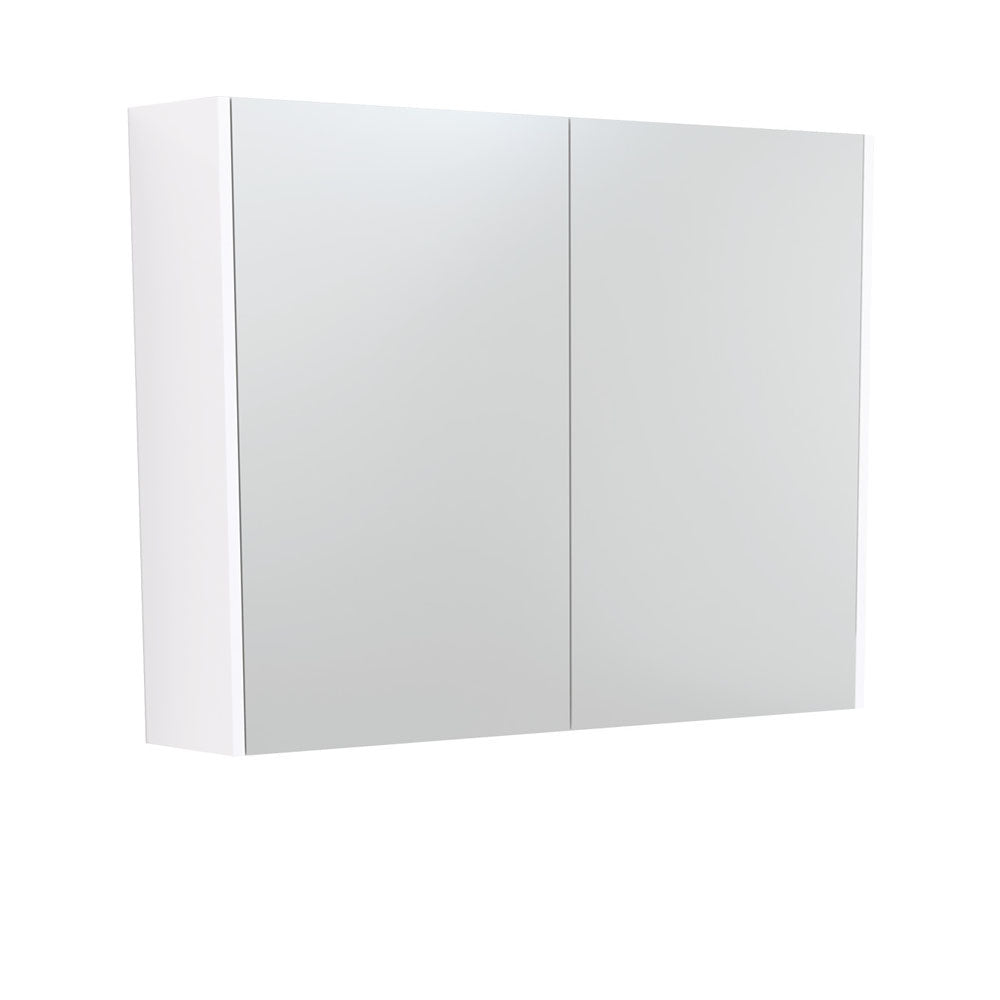 Fienza 900 Mirror Cabinet with Gloss White Side Panels