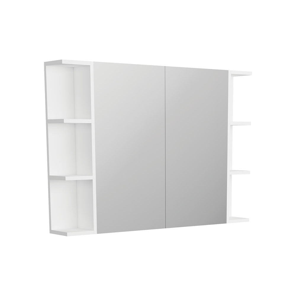 Fienza Pencil Edge 750 Mirror Cabinet, 2 Side Shelves