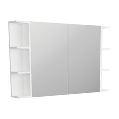 Fienza Pencil Edge 900 Mirror Cabinet, 2 Side Shelves