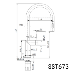 Elle 316 Pull Out Sink Mixer - Brushed Stainless