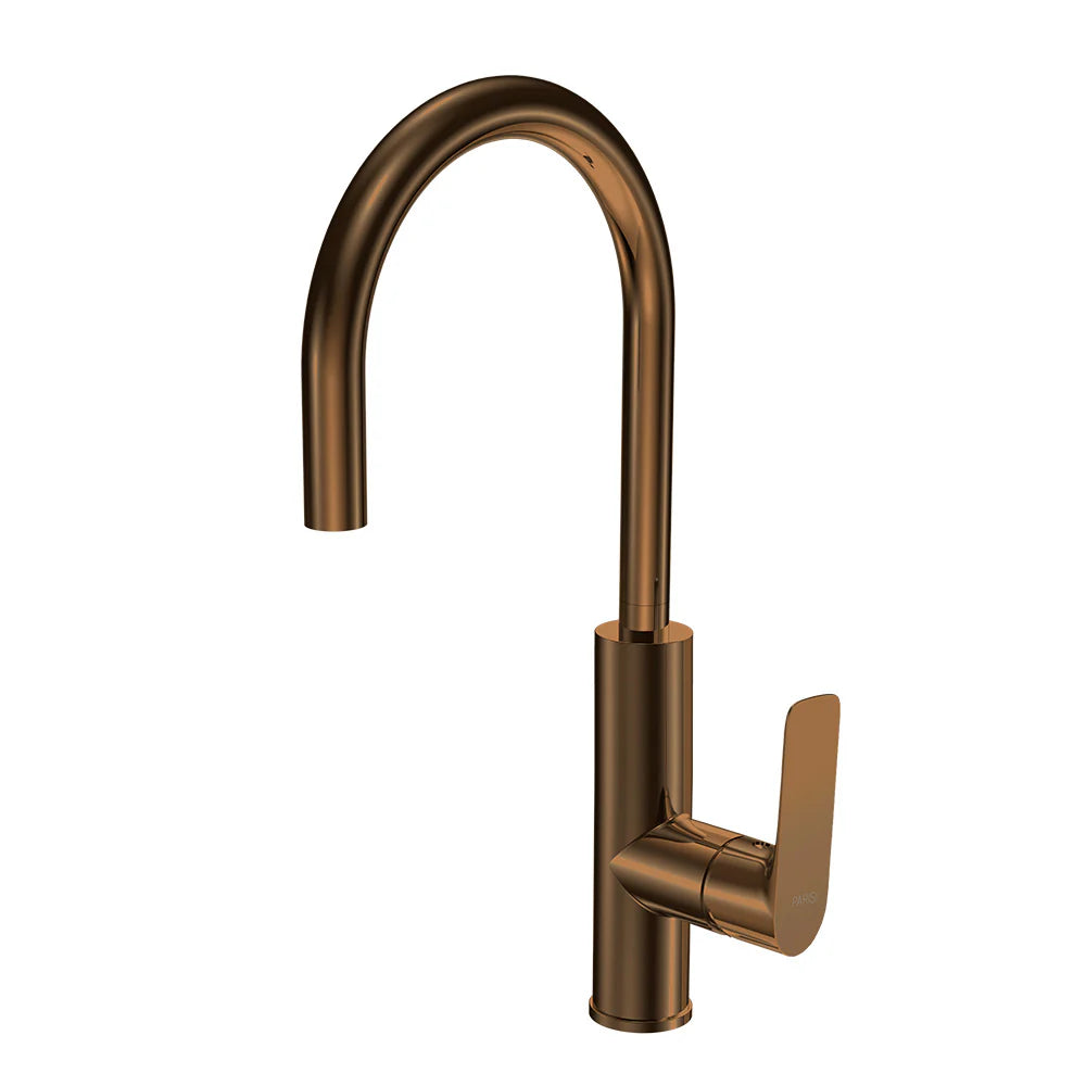 Parisi Slim II Kitchen Mixer with Round Spout - Matt Bronze