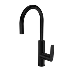 Parisi Slim II Kitchen Mixer with Round Pull Out Spout - Matt Black