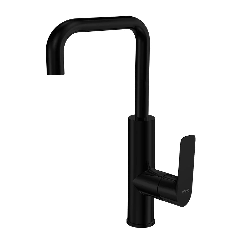 Parisi Slim II Kitchen Mixer with Square Spout - Matt Black