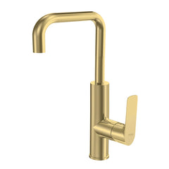 Parisi Slim II Kitchen Mixer with Square Spout - Brushed Brass