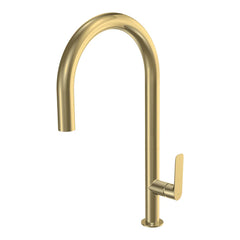 Parisi Slim 30 Kitchen Mixer with Round Spout - Brushed Brass