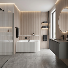 Samco 1200mm Fluted Corner Bath