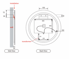 Aulic Sienna Round LED Mirror 700mm