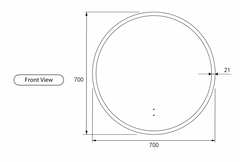Aulic Sienna Round LED Mirror 700mm