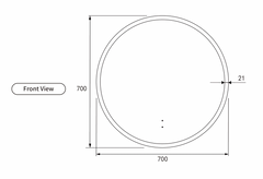 Aulic Sienna Round LED Mirror 900mm