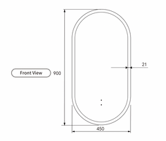 Aulic Sienna Pill Frameless LED Mirror