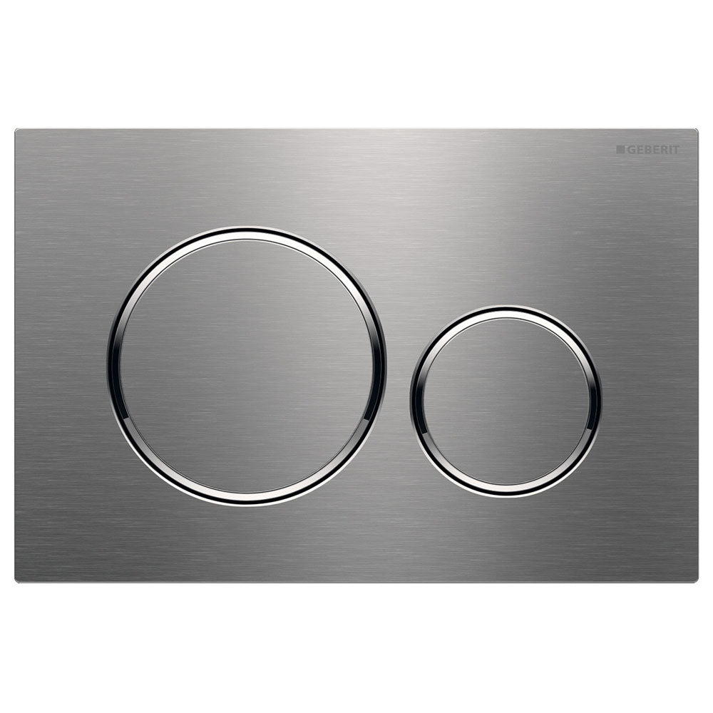 Fienza Geberit Sigma 20 Round Button Flush Plate, Brushed Stainless Steel