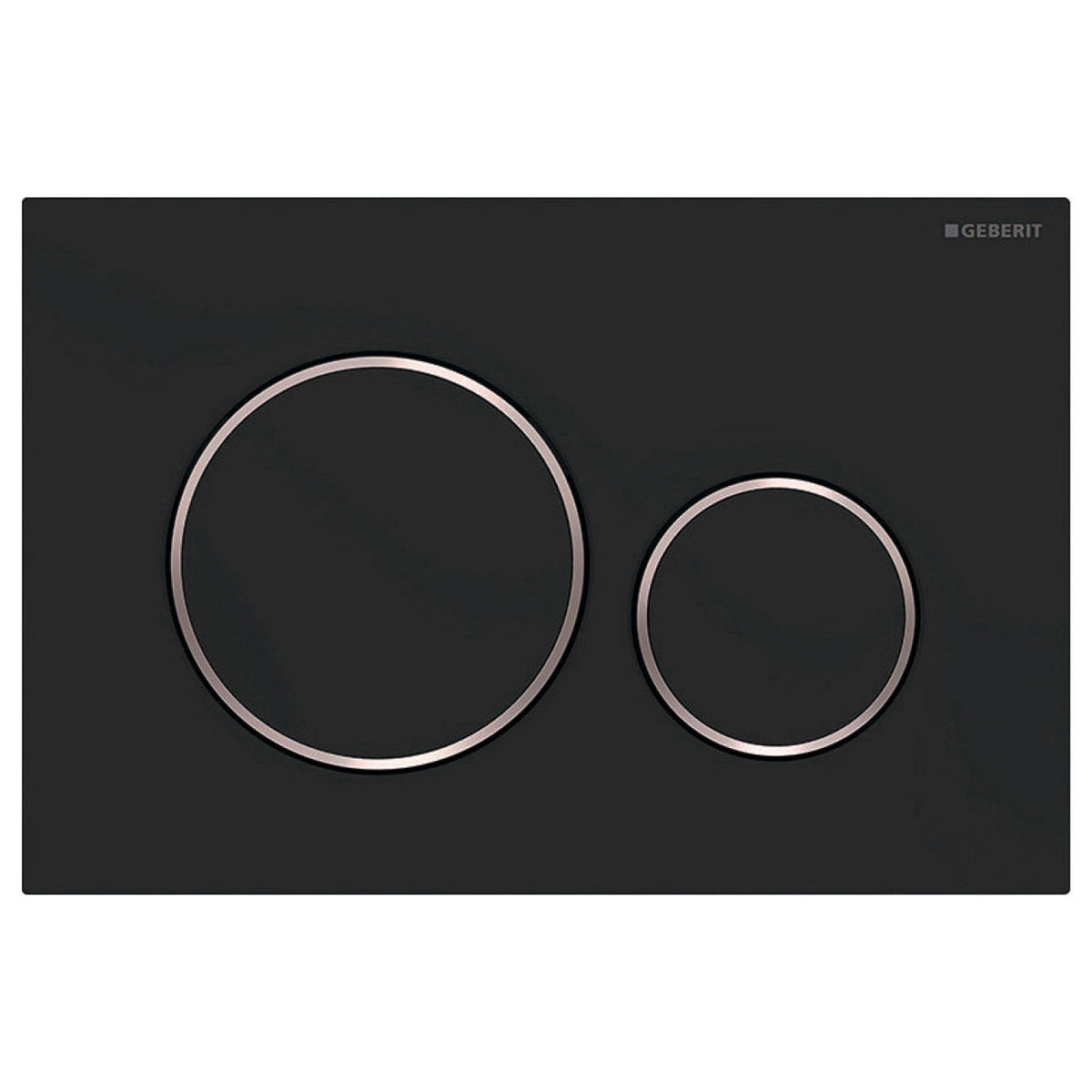 Fienza Geberit Sigma 20 Round Button Flush Plate, Matte Black