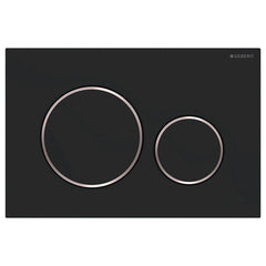 Fienza Geberit Sigma 20 Round Button Flush Plate, Matte Black