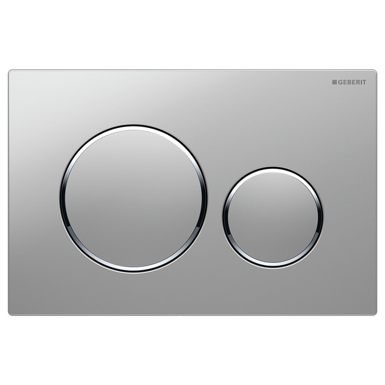 Fienza Geberit Sigma 20 Round Button Flush Plate, Matte Chrome