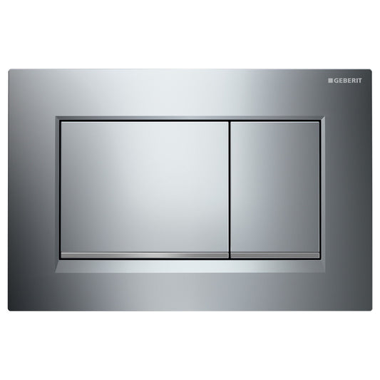 Fienza Geberit Sigma 30 Rectangular Button Flush Plate, Chrome