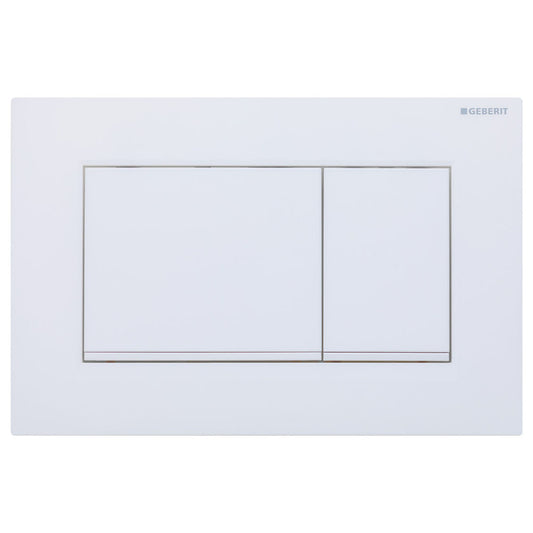 Fienza Geberit Sigma 30 Rectangular Button Flush Plate, Matte White