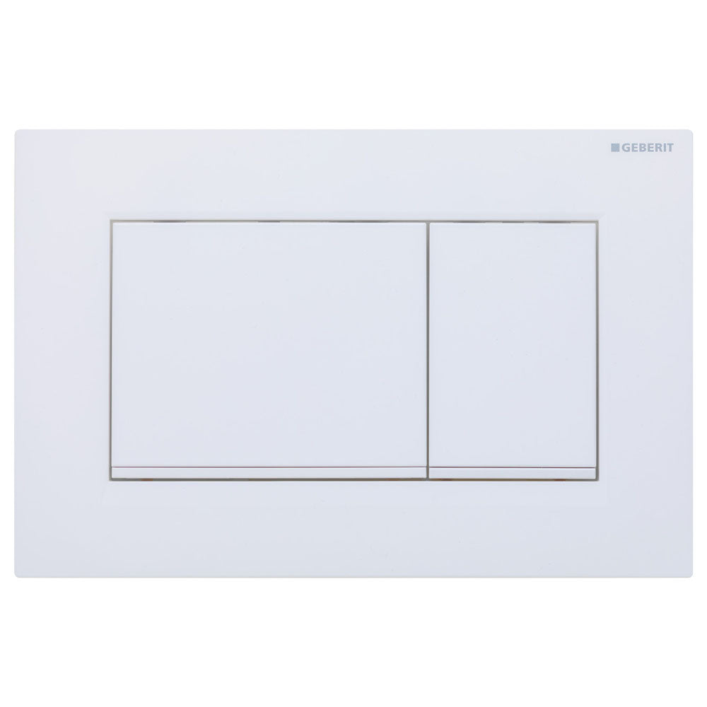 Fienza Geberit Sigma 30 Rectangular Button Flush Plate, Matte White