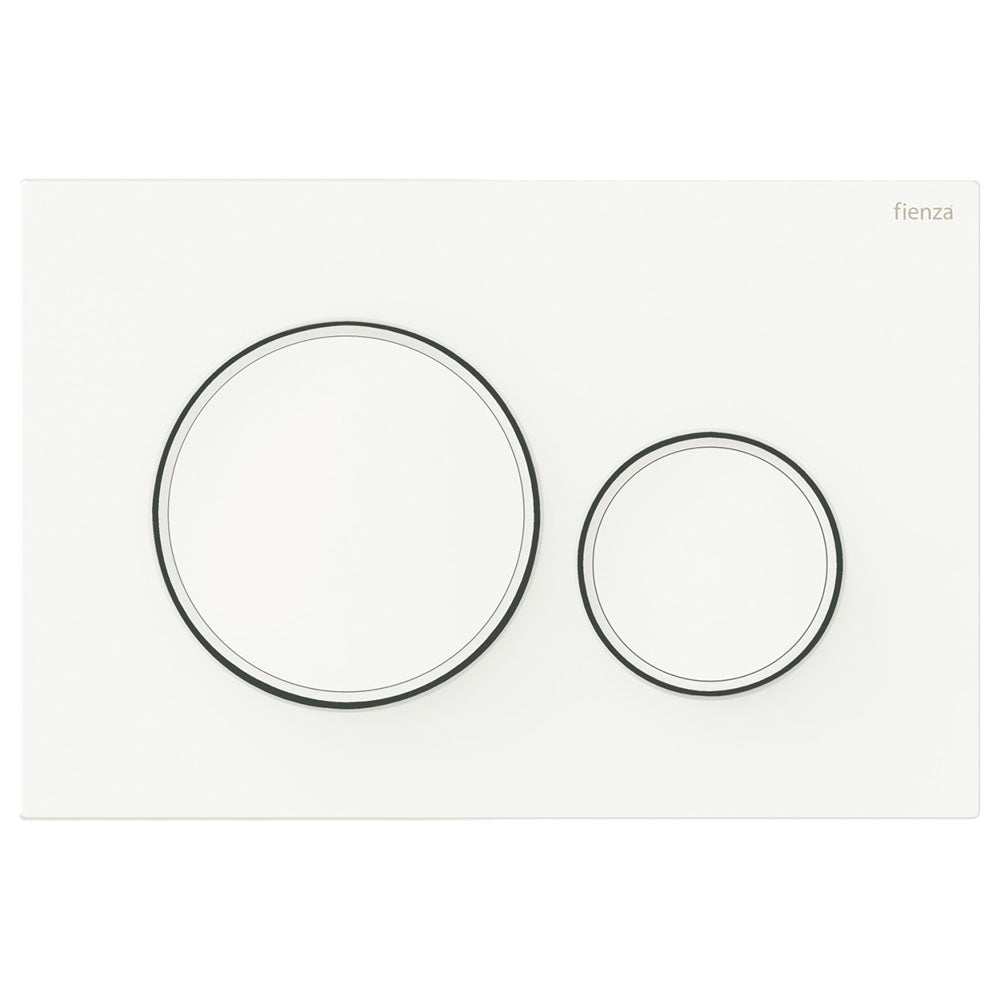 Fienza Round Flush Buttons for Geberit Sigma, Matte White