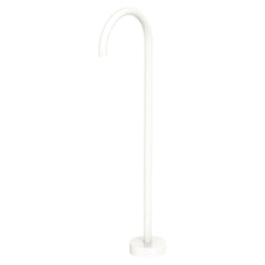 Gooseneck Floor Mounted Bath Outlet, Kaya Matte White