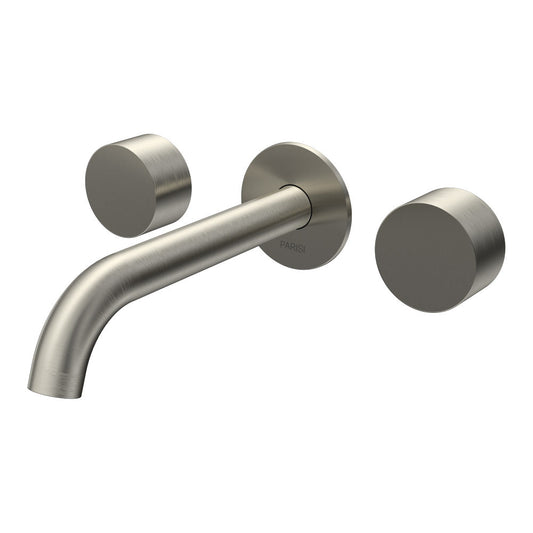 Parisi Stereo Wall Set with 190mm Spout | Brushed Nickle
