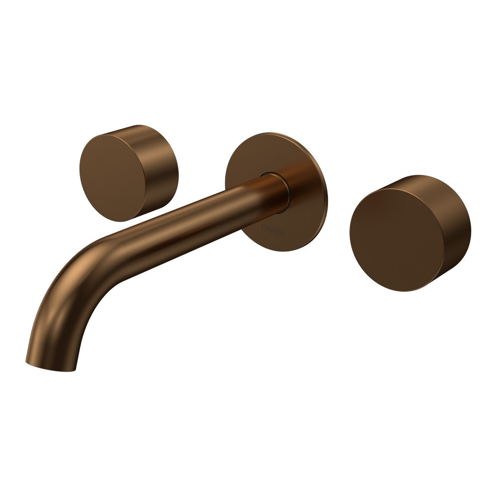 Parisi Stereo Wall Set with 190mm Spout | Matt Bronze