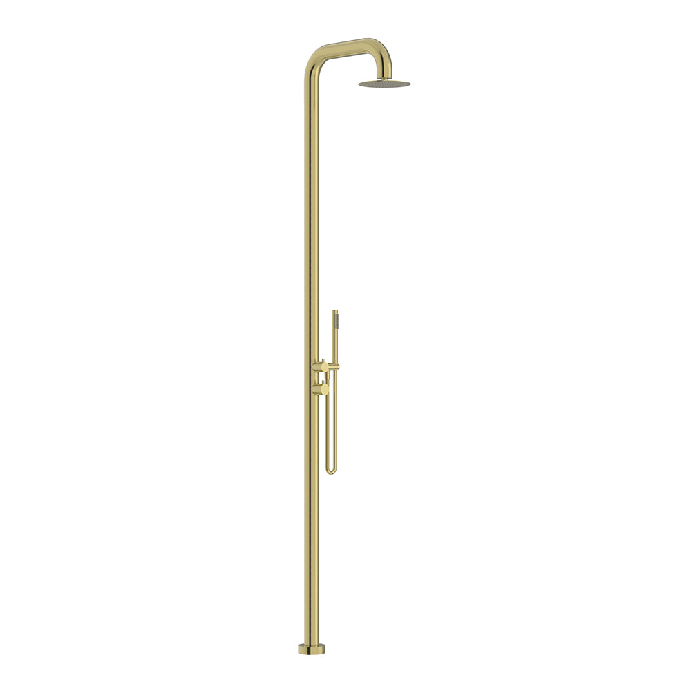 Elle 316 Free Standing Twin Shower - Brushed Gold