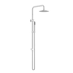 Elle 316 Twin Shower on Rail - Chrome